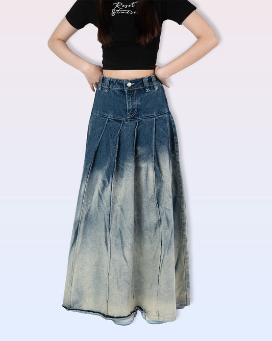 Reset Studios Denim Maxi Skirt